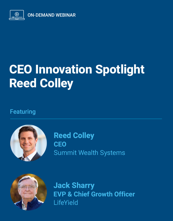 CEO Innovation Spotlight with Reed Colley webinar - images of Reed Colley and Jack Sharry
